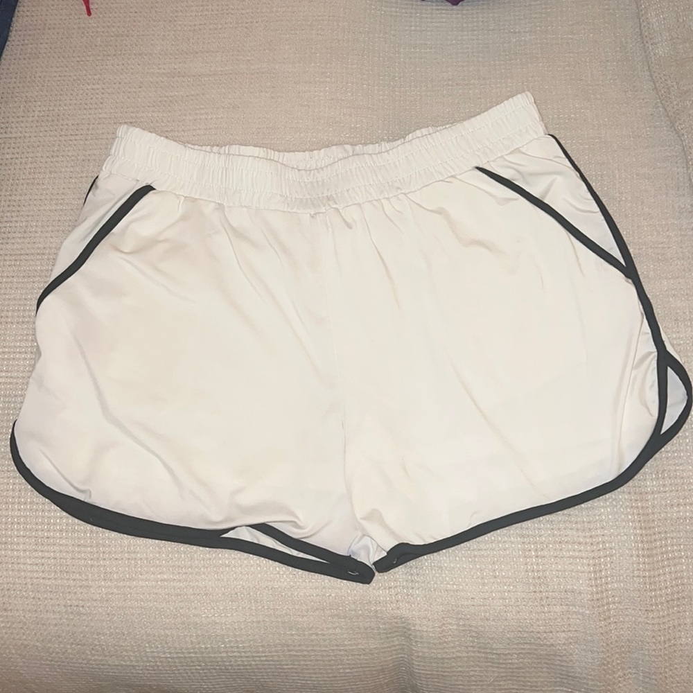 White Track Shorts